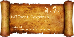 Ménesi Tavaszka névjegykártya